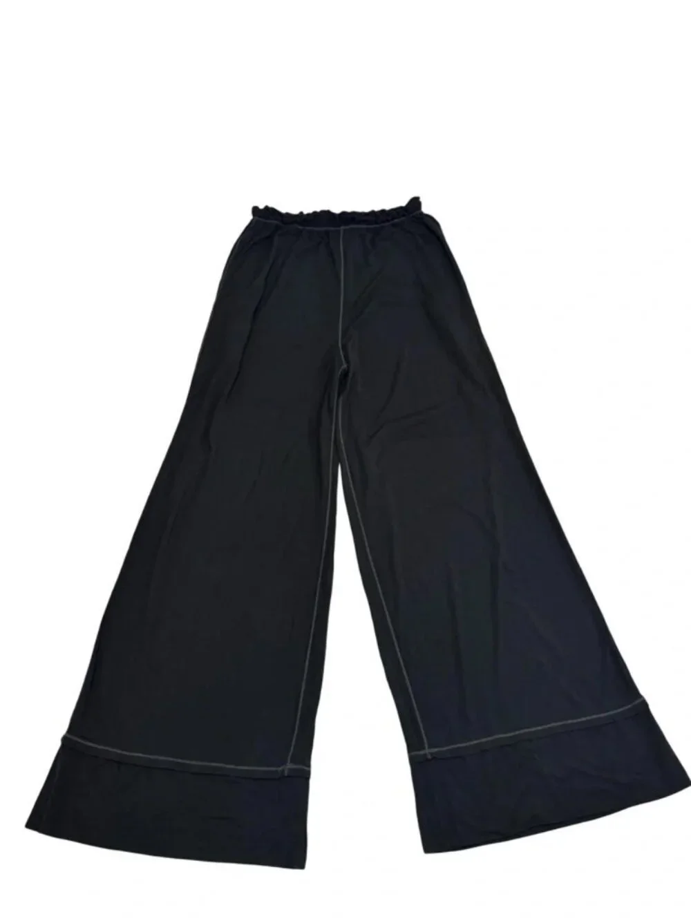 FREE PEOPLE- WOMEN'S SMALL -BLACK ELASTIC WAIST PULL-ON LOUNGE PANTS Size XS